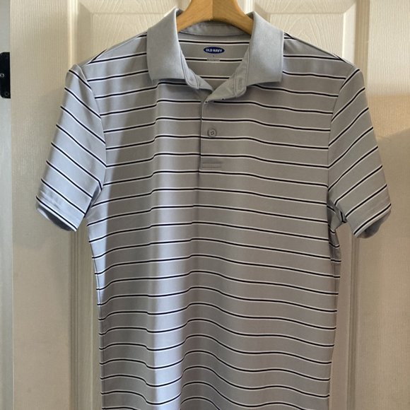 NAVY SHORT SLEEVE POLO DRESS WITH STRIPE CONTRAST RUFFLE COLLAR AND SLEEVE TRIM main image 1